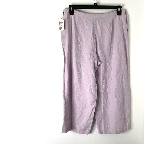 C’est City Lilac Silk Linen Wide Leg Crop Pants NWT - Picture 5 of 8
